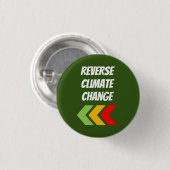 "Umkehrender Klimawandel" Button (Vorne & Hinten)