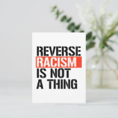 Umkehrender Rassismus ist keine Sache Postkarte (Stehend Vorderseite)