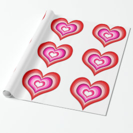 Umkehrendes Herz-Umschlagpapier Geschenkpapier