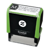 Umkehrname und Rücksendeadresse mit Monogramm Permastempel (Produkt)