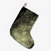 Umkehrte Loop Fingerprint Individuelle Name Crime Kleiner Weihnachtsstrumpf (Vorderansicht (hängend))
