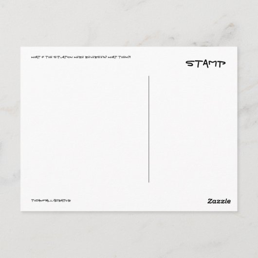 Umkehrte Situation Postkarte (Rückseite)