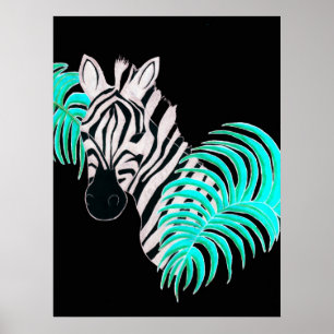Umkehrtes Zebra - Invertierte Print Poster