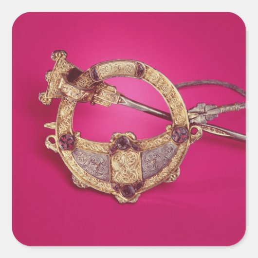 Umkehrung der Tara Brooch Quadratischer Aufkleber (Vorderseite)