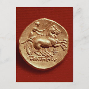Umkehrung eines Staturs von Philip II. von Mazedon Postkarte