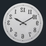Umkehrzahl der Wall-Uhr Große Wanduhr<br><div class="desc">Umkehrende Zahlen Wall Uhr. Nachricht: Die Uhr läuft NICHT rückwärts.</div>