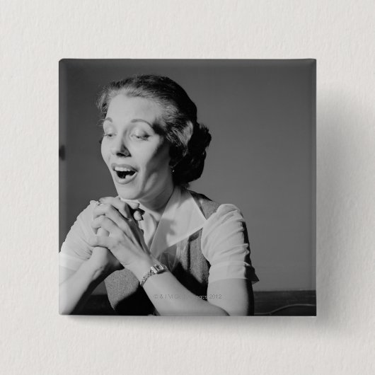 Umklammerte Hände Button (Vorderseite)