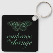 Umklammerung der Veränderung - Grüne Schmetterling Schlüsselanhänger (Rückseite)