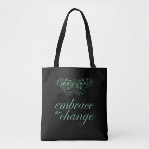 Umklammerung der Veränderung - Grüne Schmetterling Tasche