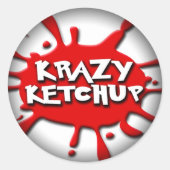 Umklingeln in schwarze runde Sticker (Vorderseite)