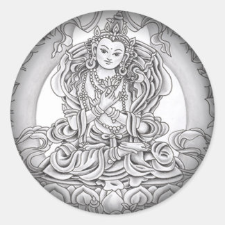 Umklingeln in schwarze runde Sticker