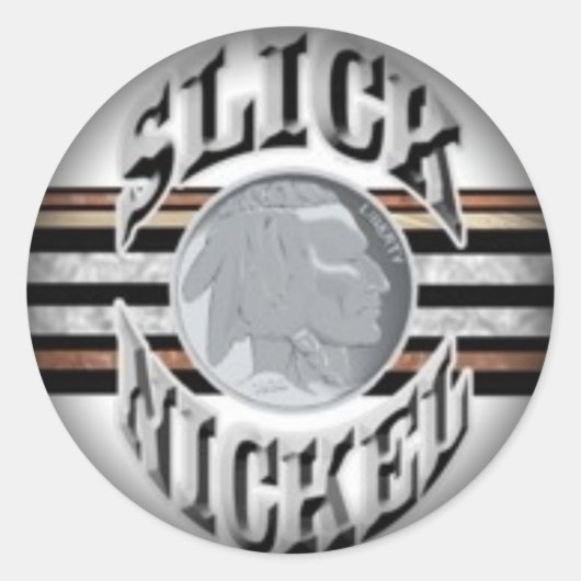Umklingeln in schwarze runde Sticker (Vorderseite)