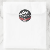 Umklingeln in schwarze runde Sticker (Tasche)