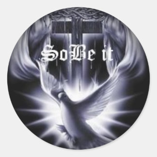Umklingeln in schwarze runde Sticker