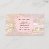 Umkreis Wasserfarbe auf rosa Marmor Visitenkarte (Rückseite)