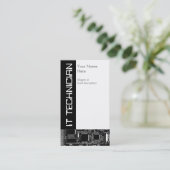 Umkreisen Sie B u. W 2" ES Techniker" Visitenkarte (Stehend Vorderseite)