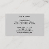 Umkreisen Sie B u. W 2' Monogramm-Visitenkartegrau Visitenkarte (Rückseite)