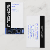 Umkreisen Sie Blau 2" ES Techniker" Visitenkarte (Vorne/Hinten)