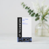 Umkreisen Sie Blau 2" ES Techniker" Visitenkarte (Stehend Vorderseite)