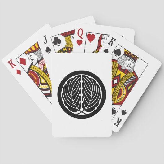Umkreisung von Eicheneichen-Blätter Spielkarten (Rückseite)