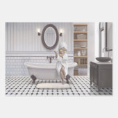 Umlademodus - Miss Meow in Bathrobe Geschenkpapier Set (Vorderseite 2)