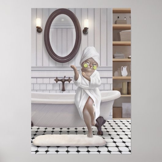 Umlademodus - Miss Meow in Bathrobe Poster (Vorne)