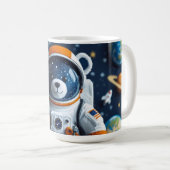 Umlaufende Teddy-Galaxie Kaffeetasse (VorderseiteRechts)