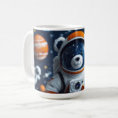 Umlaufende Teddy-Galaxie Kaffeetasse (Vorderseite Links)