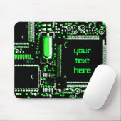 Umlaufgrün 2 "Dein Text"-Mouspad Mousepad (Mit Mouse)