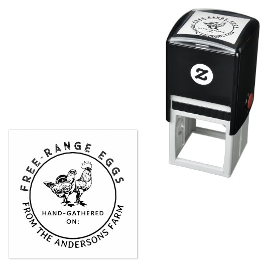 Umlaufkarton für rustikale Hühnerfarm Permastempel (Beispiel)