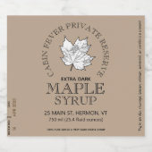 Umlauflogo für Ahornsirup (Stapel und Datum) Alkoholflaschenetikett (Einzelnes Label)