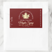 Umlauflogo für Ahornsirup (Stapel und Datum) Rechteckiger Aufkleber (Tasche)