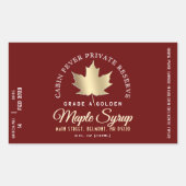 Umlauflogo für Ahornsirup (Stapel und Datum) Rechteckiger Aufkleber (Vorderseite)