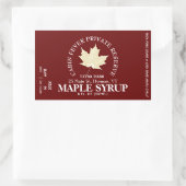 Umlauflogo für Ahornsirup (Stapel und Datum) Rechteckiger Aufkleber (Tasche)