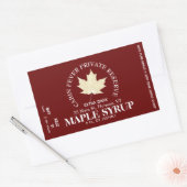 Umlauflogo für Ahornsirup (Stapel und Datum) Rechteckiger Aufkleber (Umschlag)