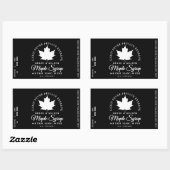 Umlauflogo für Ahornsirup (Stapel und Datum) Rechteckiger Aufkleber (Blatt)