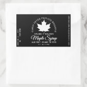 Umlauflogo für Ahornsirup (Stapel und Datum) Rechteckiger Aufkleber (Tasche)