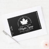 Umlauflogo für Ahornsirup (Stapel und Datum) Rechteckiger Aufkleber (Umschlag)