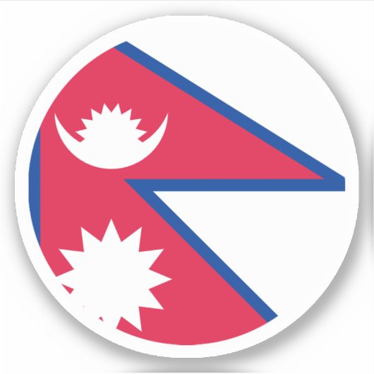 Umlaufsticker für Nepal Aufkleber (Vorderseite)