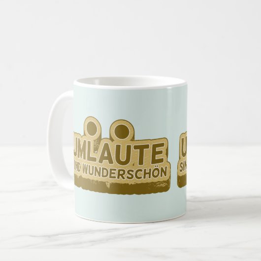 UMLAUT lernen Deutsch Kaffeetasse (Vorderseite Links)