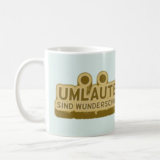 UMLAUT lernen Deutsch Kaffeetasse (Links)