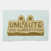 Umlaute sind wunderschön schön Geman Language UMLA Geschirrtuch (Horizontal)