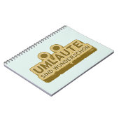 Umlaute sind wunderschön schön Geman Language UMLA Notizblock (Linke Seite)