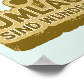 Umlaute sind wunderschön schön Geman Language UMLA Poster (Ecke)