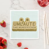 Umlaute sind wunderschön schön Geman Language UMLA Serviette (Beispiel)