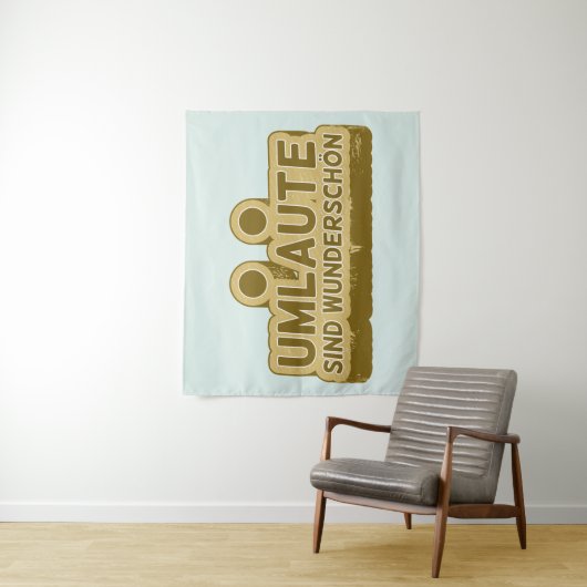 Umlaute sind wunderschön schön Geman Language UMLA Wandteppich (Beispiel)