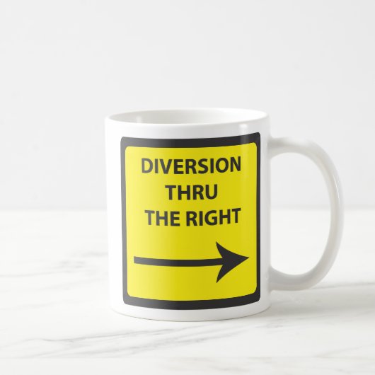 UMLEITUNGSSCHILDER KAFFEETASSE (Rechts)
