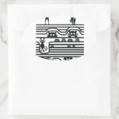 Ummantelung Ovaler Aufkleber (Tasche)