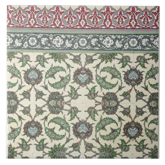 Ummauern Sie Fliesen der Moschee von Cheykhoun, (Vorderseite)