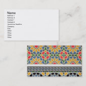 Ummauern Sie Fliesen vom Mihrab der Moschee von Visitenkarte (Vorne/Hinten)